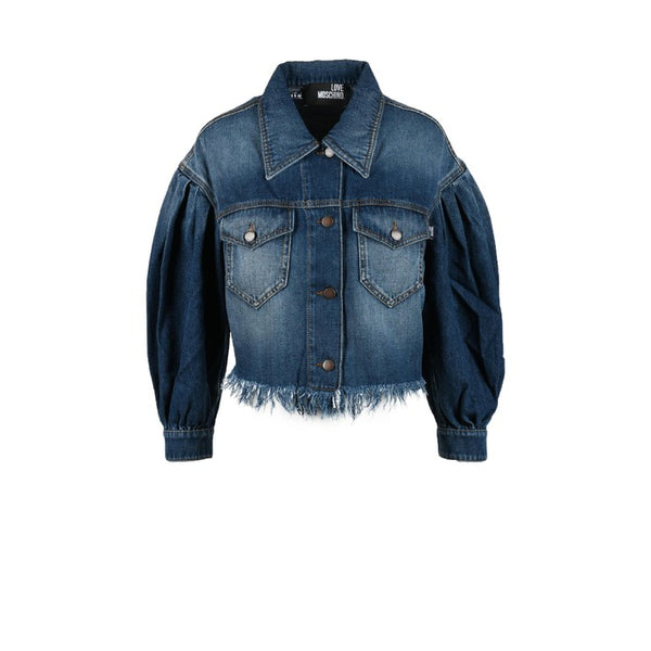 Love Moschino Women Denim Cropped Jacket