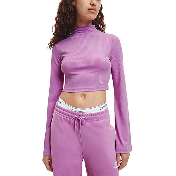 Calvin Klein Women Long Sleeve Crop Top