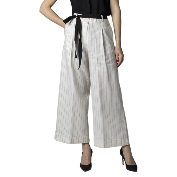 Sandro Ferrone Women Wide Leg Pinstripe Trousers