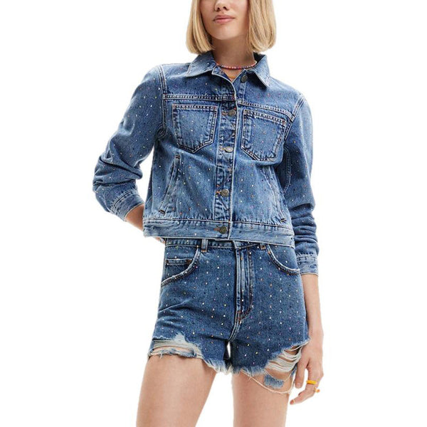 Desigual Women Cropped Denim Jacket