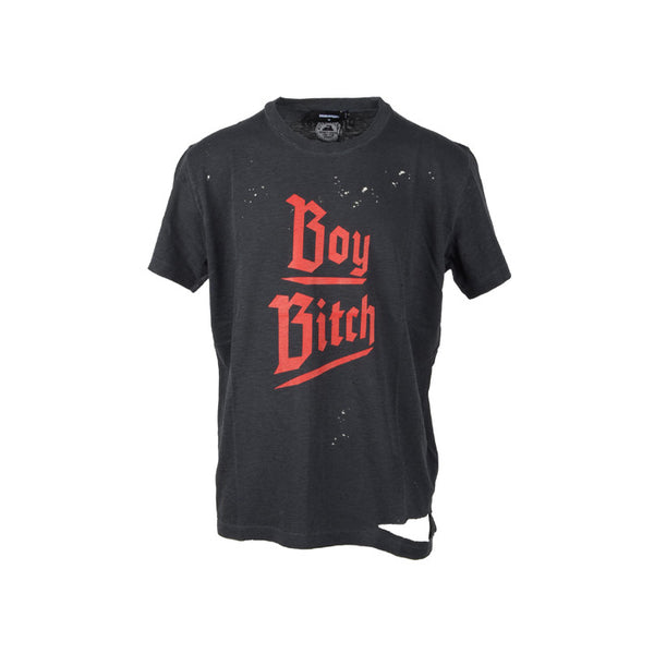 Dsquared Men Boy Bitch Ripped T-Shirt